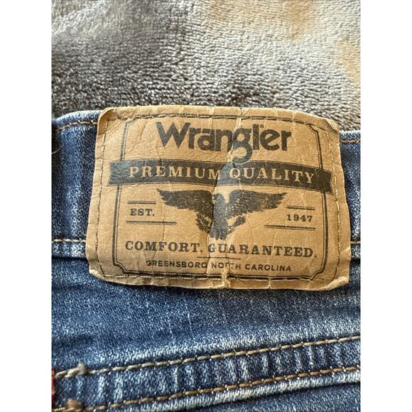 Wrangler 38x30 Relaxed Boot Cut Jeans Blue Quality Work Pants - Picture 8 of 10